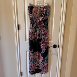Express Black and Multicolor Maxi Dress